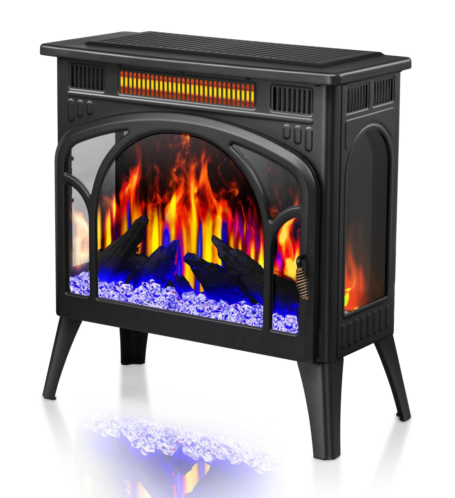 Electric Fireplace Heater Portable Electric Fireplace Stove Heater Indoor 5 Flame Speeds Control