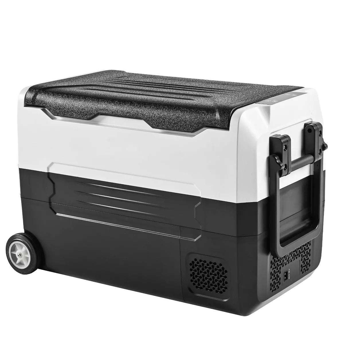 Simzlife 48Qt Dual Zone Outdoor Portable Car Refrigerator with Wheels