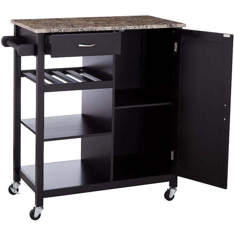 Kings Brand Furniture Sanford Kitchen Cart