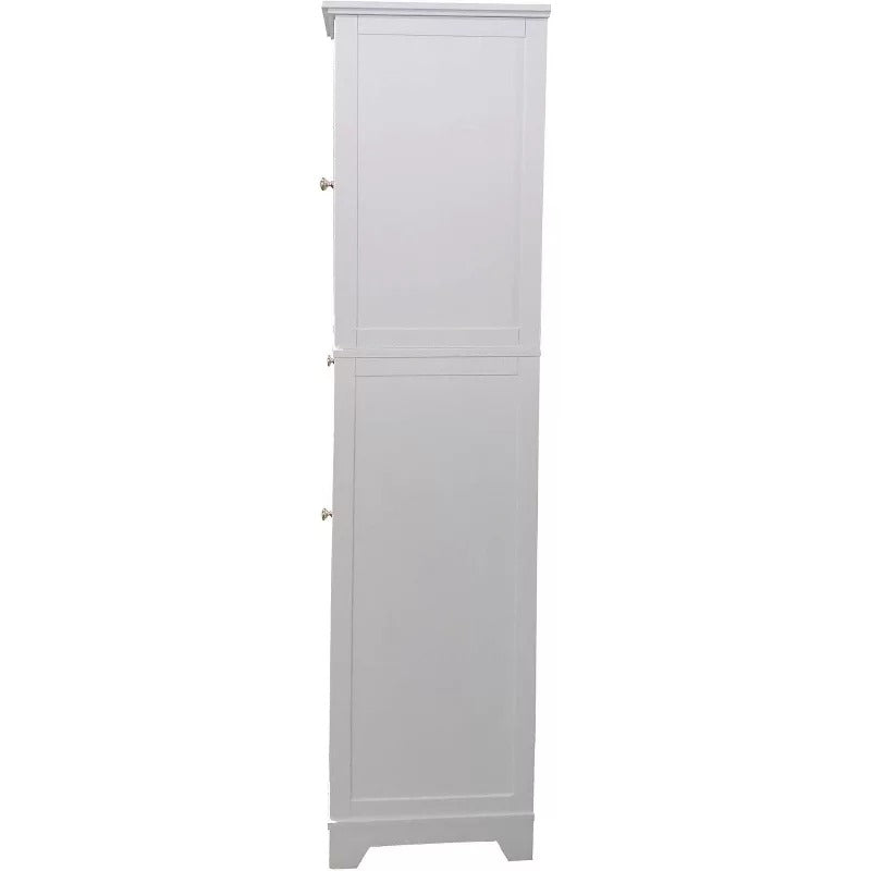 Kings Brand Furniture - Tall Bathroom Storage Cabinet with 2 Doors & 1 Drawer, Freestanding Floor Linen Cabinet, White