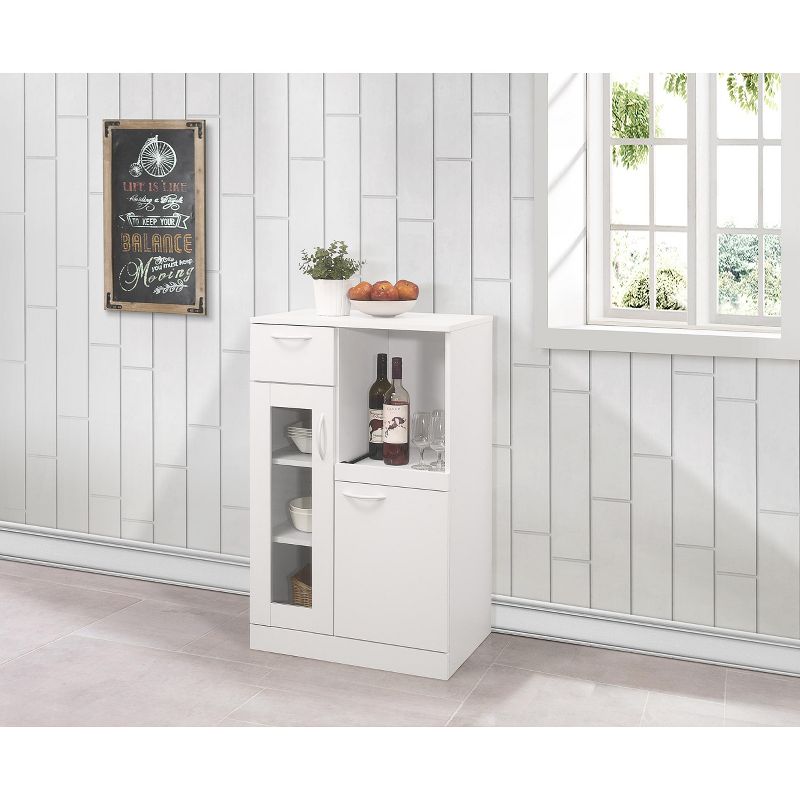 Kings Brand Furniture Lewiston Kitchen Storage Cabinet, White