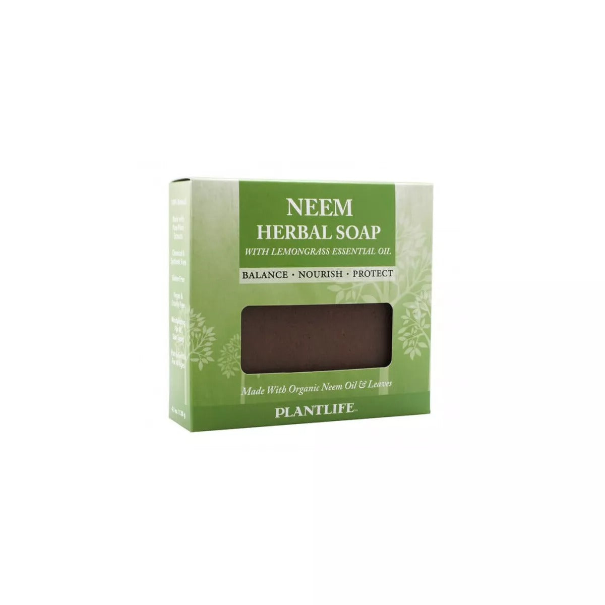 Plantlife Neem Herbal Bar Soap - Hand Crafted Using Plant-Based Ingredients - Made in California 4.5oz Bar