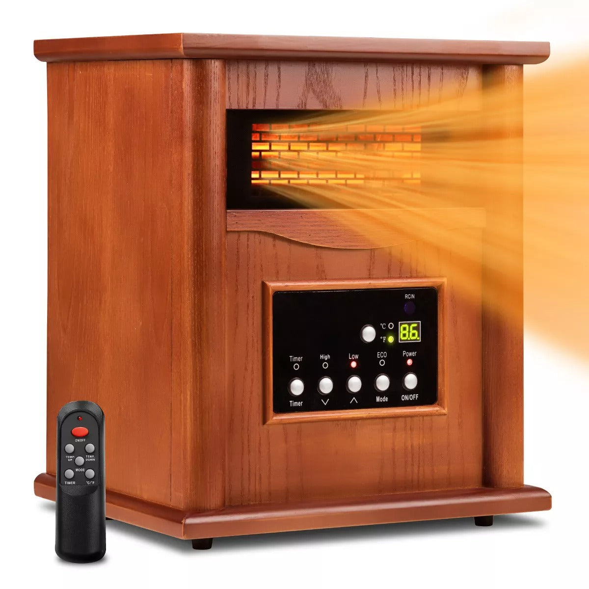 Etust 1500W Electric Infrared Quartz Space Heater for Indoor Use