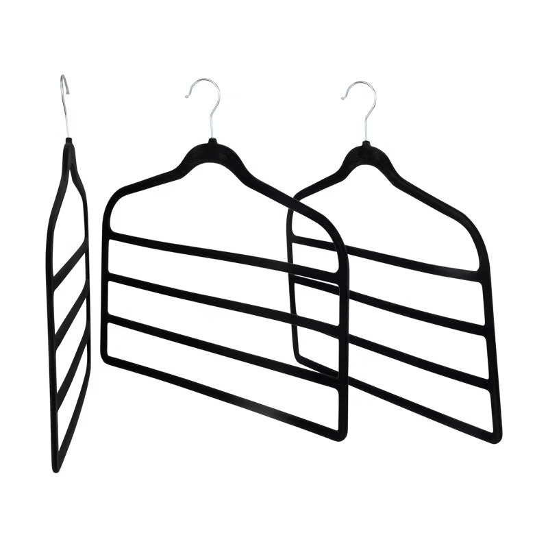 Elle Non-Slip Velvet Hangers, Black