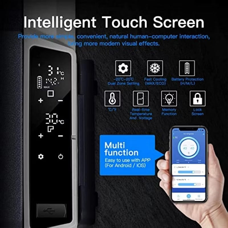 Portable Freezer with Dual Zone WIFI APP Control