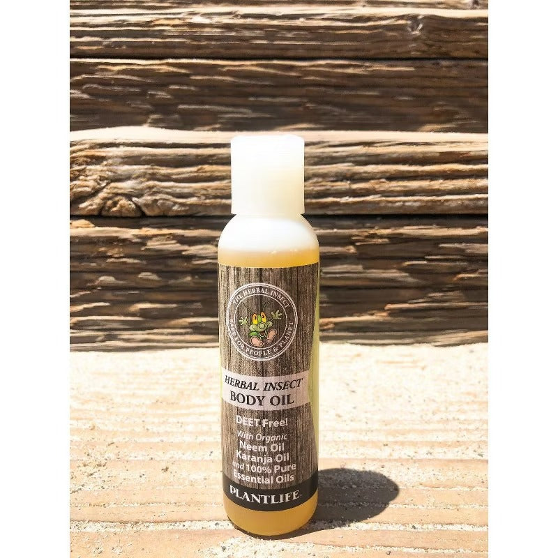 Plantlife Herbal Body Oil with Neem - Natural Insect Repellant - 4 oz