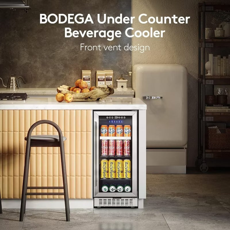 BODEGA Beverage Refrigerator & Cooler 15 Inch