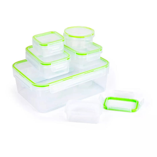 12-Piece Food Storage Container Set Click-and-Lock Containers BPA-Free Microwave Freezer