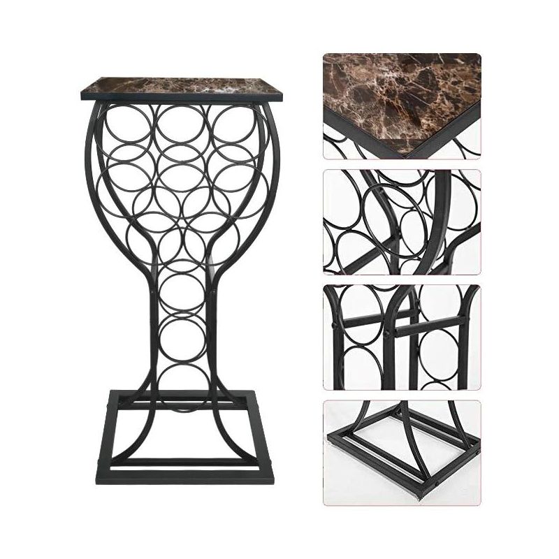 Kings Brand Furniture - Freestanding Wine Rack Stand Storage & Display Holder 11 Bottles (Black)