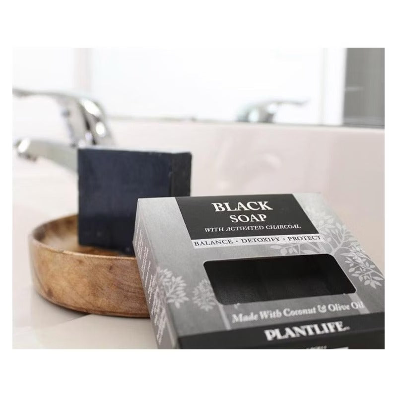 Plantlife Black Bar Soap – Moisturizing, Soothing, Handcrafted, Plant-Based – Made in California, 4.5oz