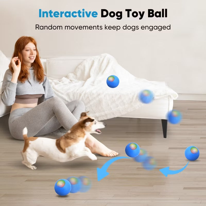 Petbobi Interactive Dog Ball Toy, Auto Rolling & Bouncing Ball for Small to Medium Dogs