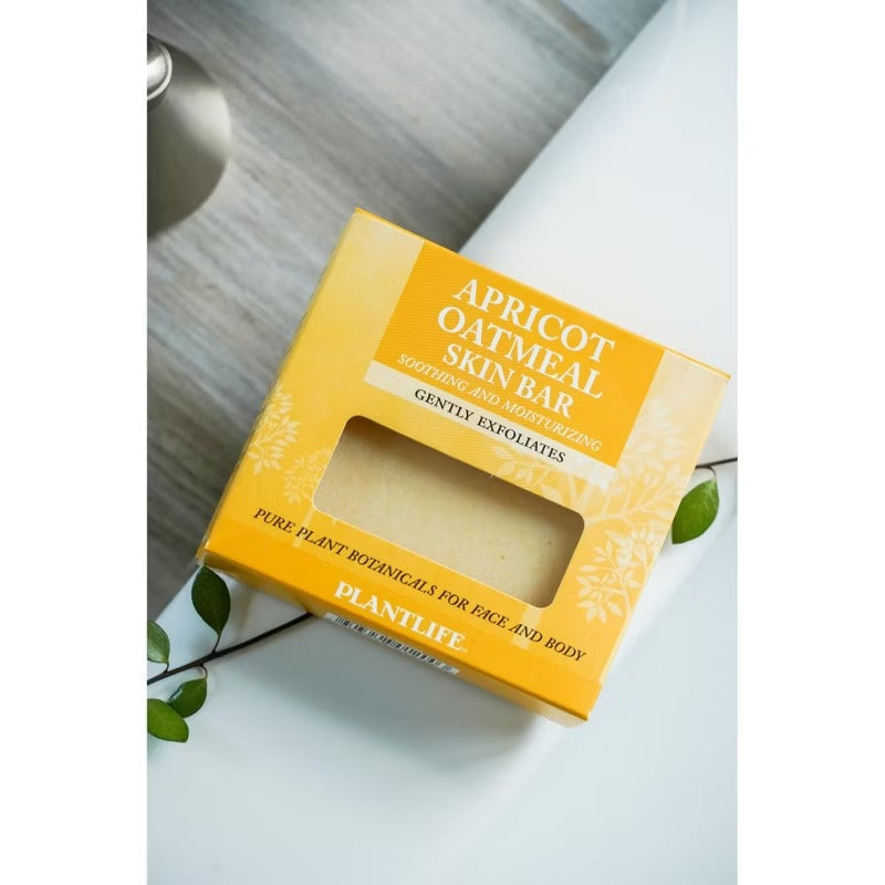 Plantlife Apricot Oatmeal Bar Soap – Moisturizing, Soothing, Handcrafted, Plant-Based