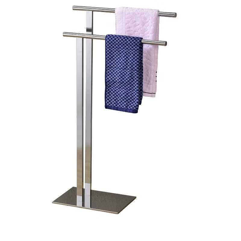 Kings Brand Furniture - Marinali Metal Freestanding Bathroom Towel Rack Stand, Chrome