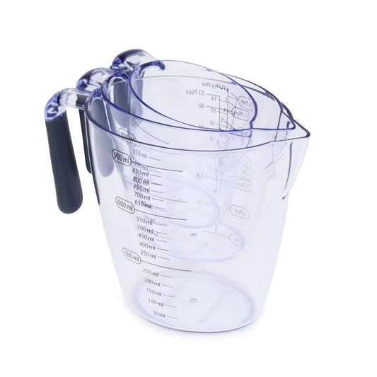 3 Piece Measuring Cup Set , Soft Non-Slip Handles, BPA Free