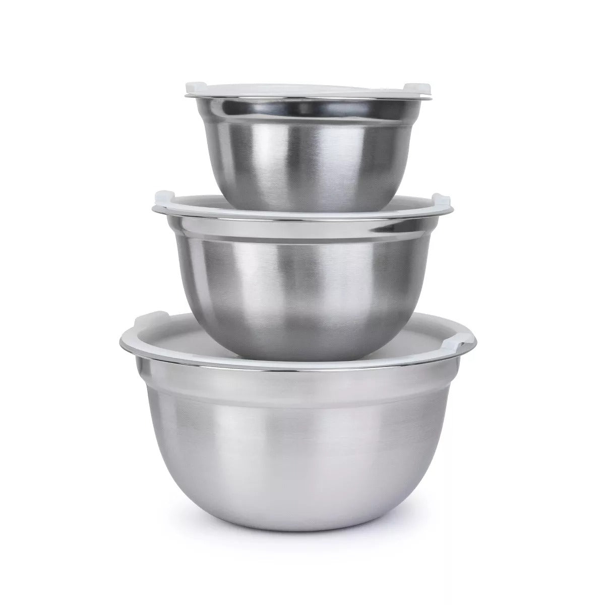 3-Piece Stainless Steel Mixing Bowl Set with Lids