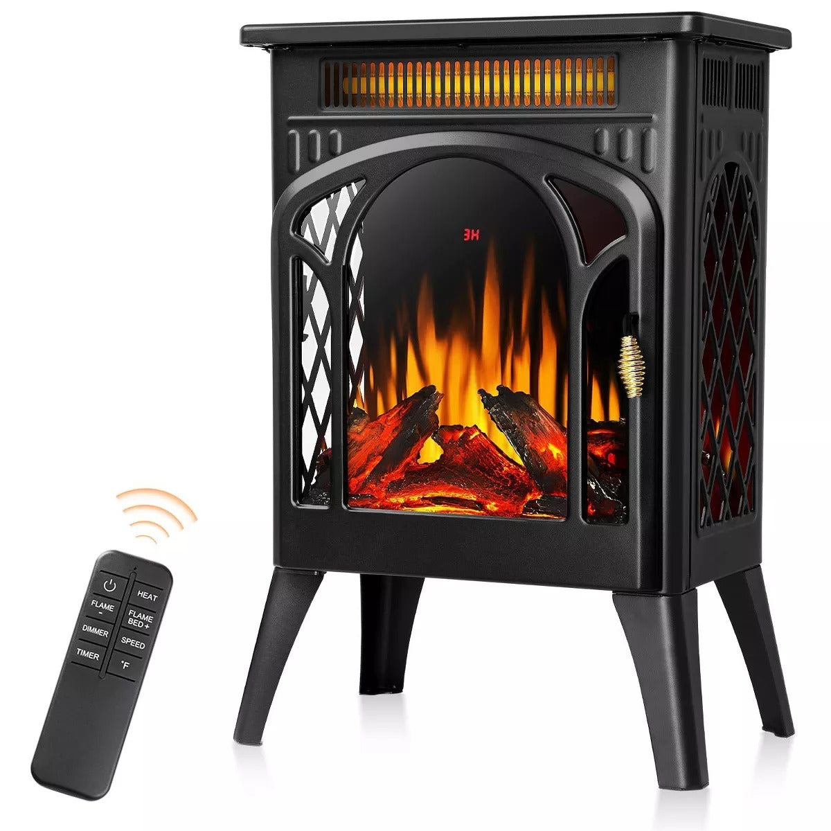 R.W.FLAME Electric Fireplaces, 1500W Infrared Electric Stove Heater, Efficient Heating