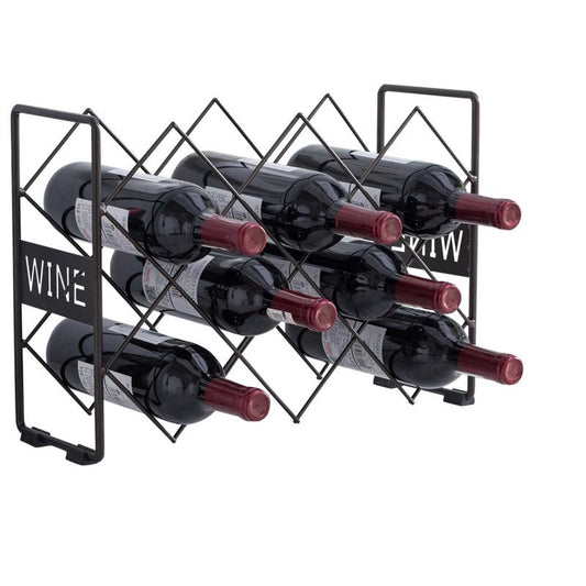 Kings Brand Furniture Countertop Tabletop Wine Rack (Pewter)