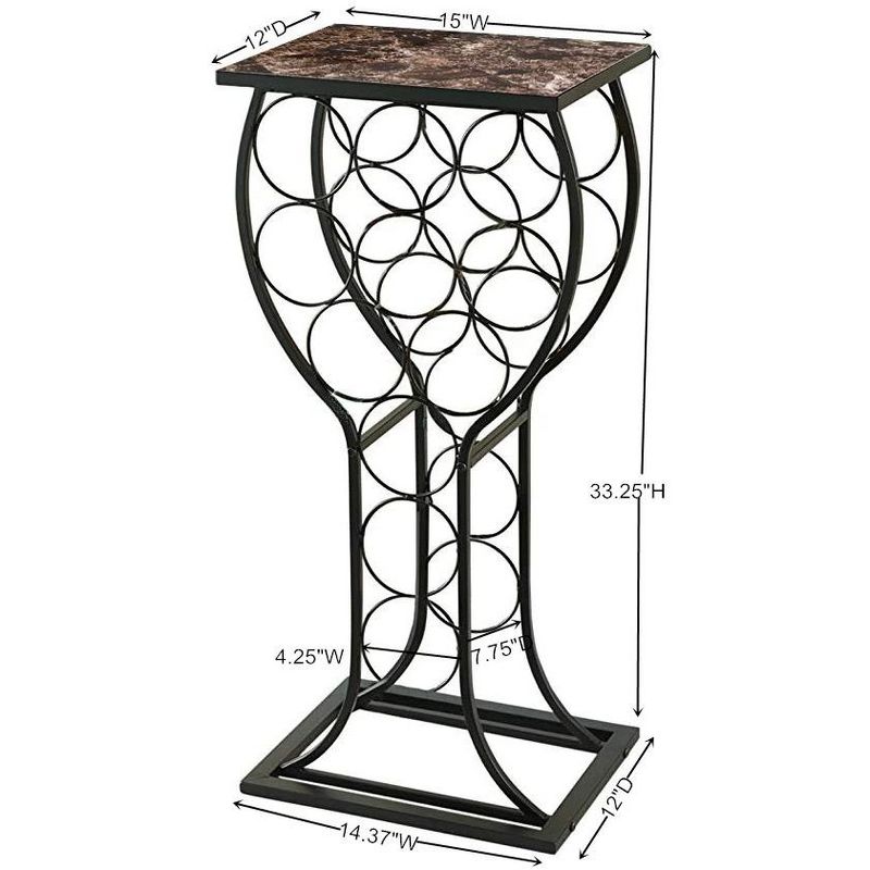 Kings Brand Furniture - Freestanding Wine Rack Stand Storage & Display Holder 11 Bottles (Black)