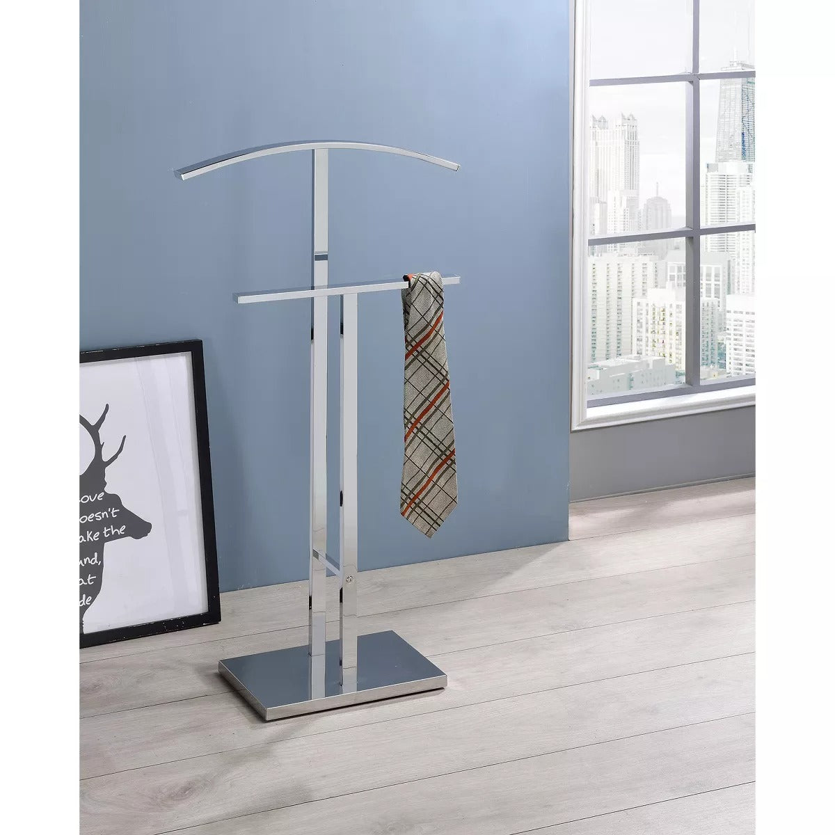 Kings Brand Furniture - Dossi Metal Suit Valet Stand, Clothes Rack, Clothing Organizer, Jacket Hanger, Tie Hanger