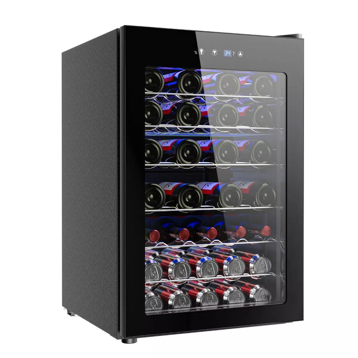 Simzlife 45 Bottle Wine Cooler Refrigerator, Small Built-in Wine Fridge