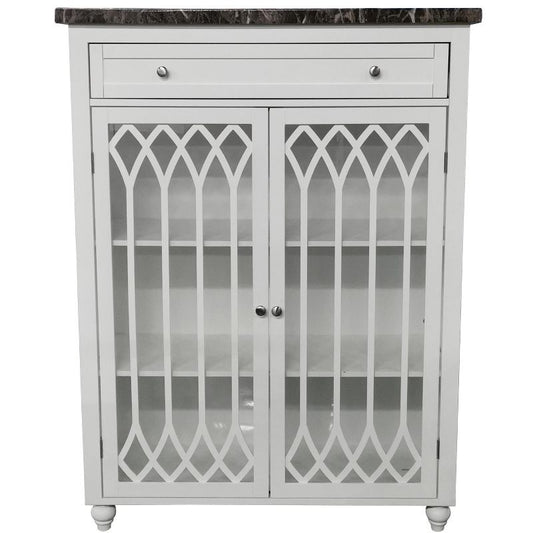 Kings Brand Furniture Newberry Free Standing Bathroom Storage Cabinet, White