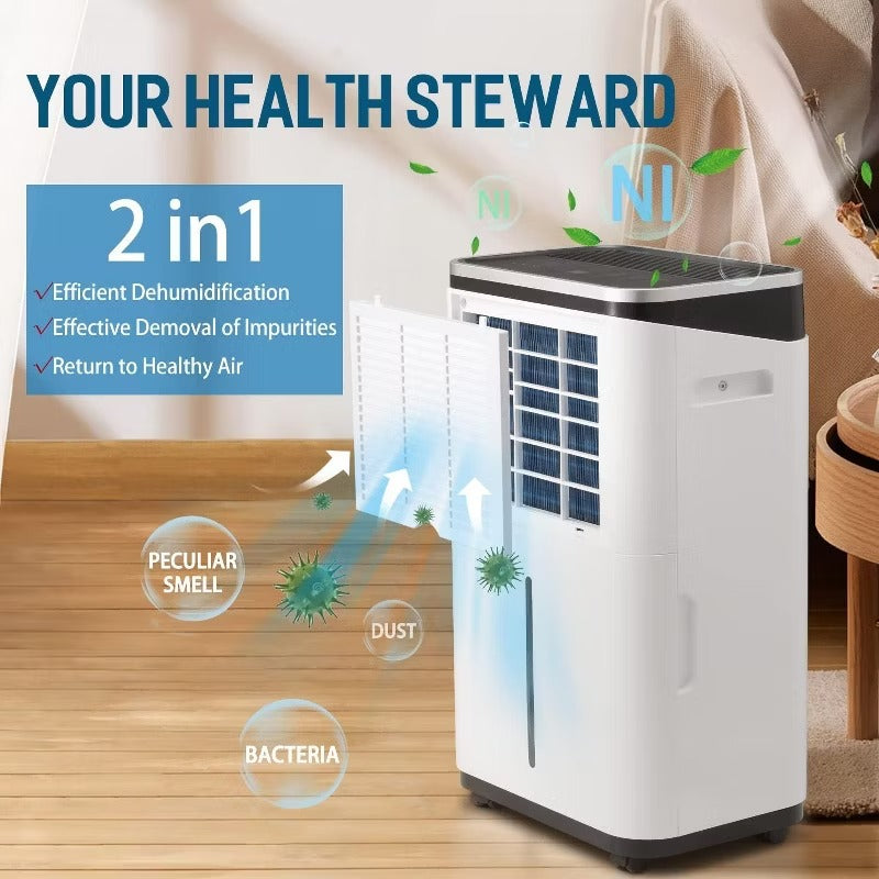 R.W.FLAME Dehumidifier 45 Pints/Day, Low Noise, Intelligent Humidity Control, for Home