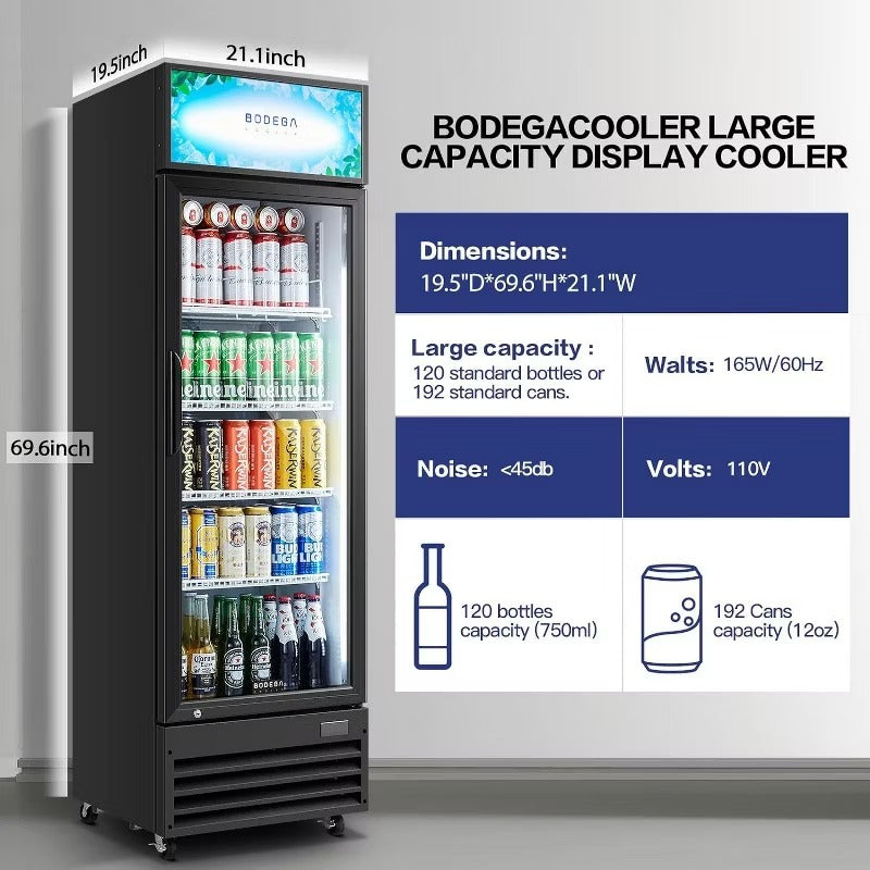 BODEGA COOLER Upright Beverage Display Cooler