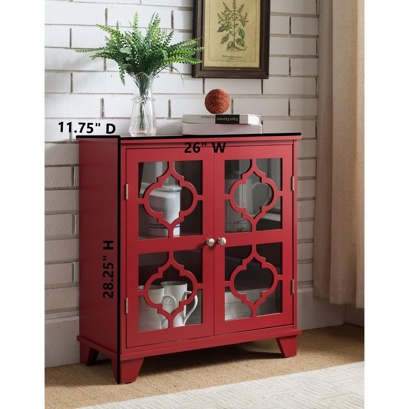 Kings Brand Furniture Roanoke Wood Buffet Cabinet Console Table, Red