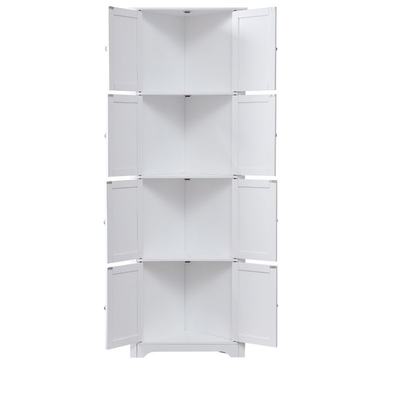 Kings Brand Furniture Lyons 4-Tier Corner Kitchen Pantry Storage Cabinet with 8 Doors