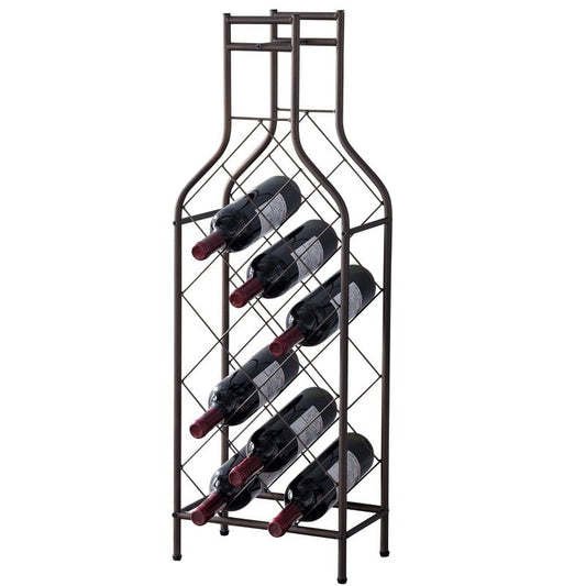 Kings Brand Furniture 12 Bottles Freestanding Floor Metal Wine Rack Wine Bottle Holders Stands Pewter