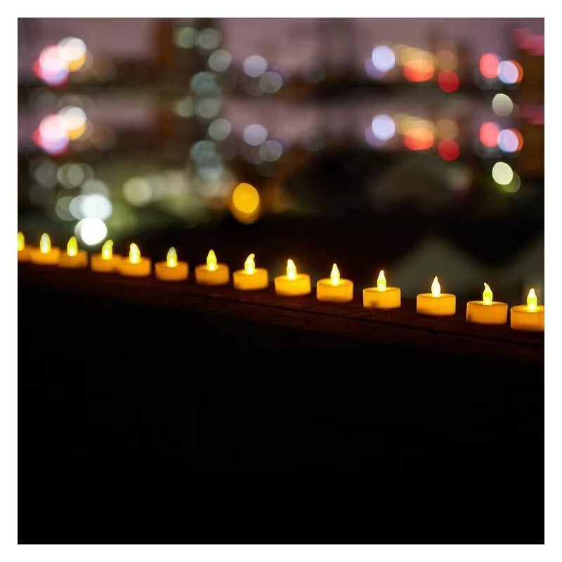 AndMakers 24-Piece Ivory LED Flameless Tea Light Candle Set