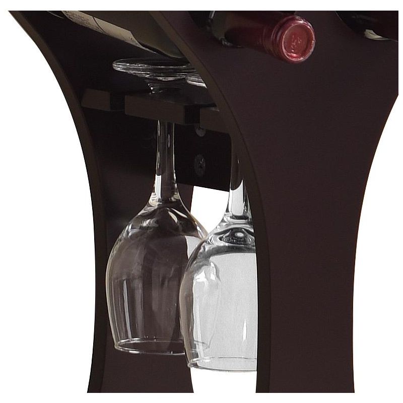 Kings Brand Furniture - Goblet Shaped Freestanding Wine Rack Dark Cherry