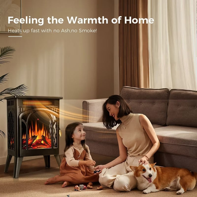 R.W.FLAME Electric Fireplaces, 1500W Infrared Electric Stove Heater, Efficient Heating