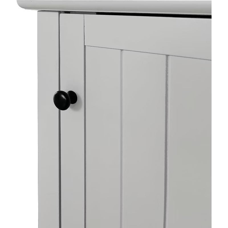 Kings Brand Furniture - Carolin Side End Table with Storage Cabinet white