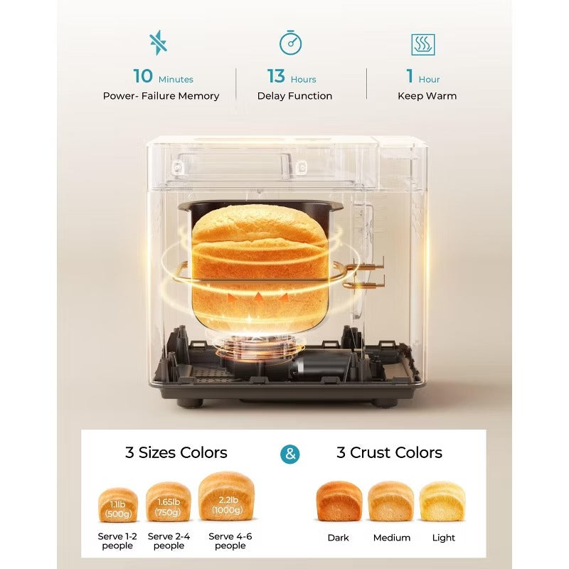 Simzlife 25-in-1 Bread Maker Machine 2LB Breadmaker