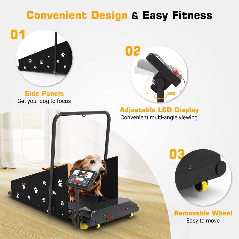 REDLIRO Dog Treadmill, Indoor Pet Fitness Machine for Small & Medium Dogs, 265LB