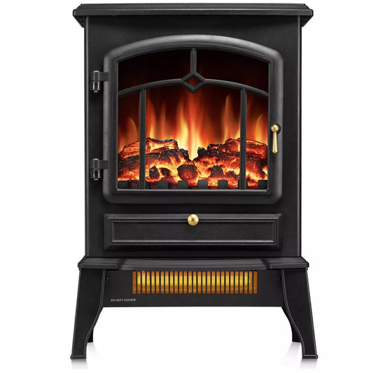 R.W.FLAME Electric Fireplace Stove Heater with Thermostat Control