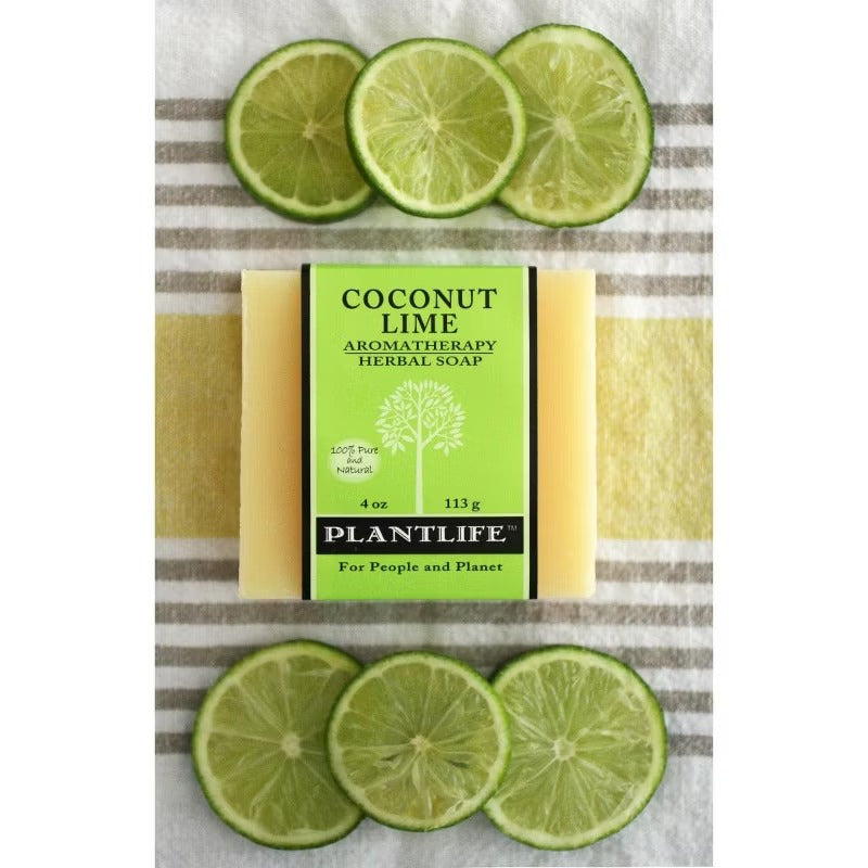 Plantlife Coconut Lime Bar Soap – Moisturizing, Soothing, Handcrafted, Plant-Based