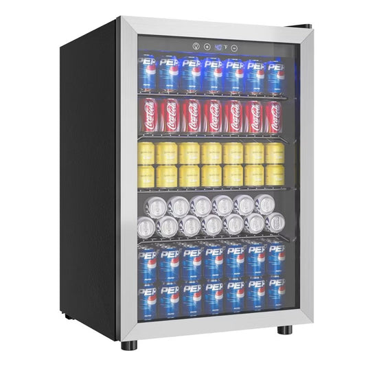 Simzlife Compact Beverage Refrigerator - 4.5 Cu. ft., Adjustable Shelves