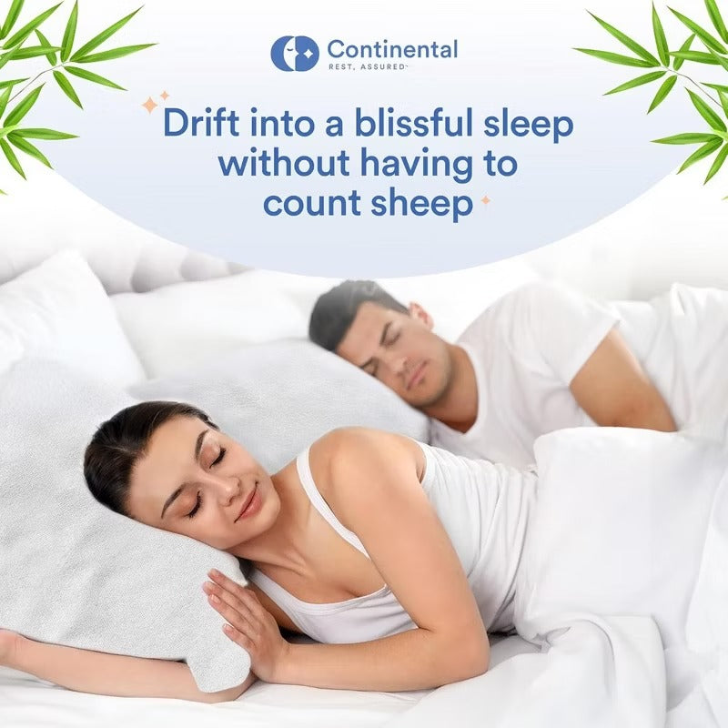 Continental Bedding Feather Proof, Waterproof and Down Proof Luxury Zippered Bamboo Viscose Pillow Protectors