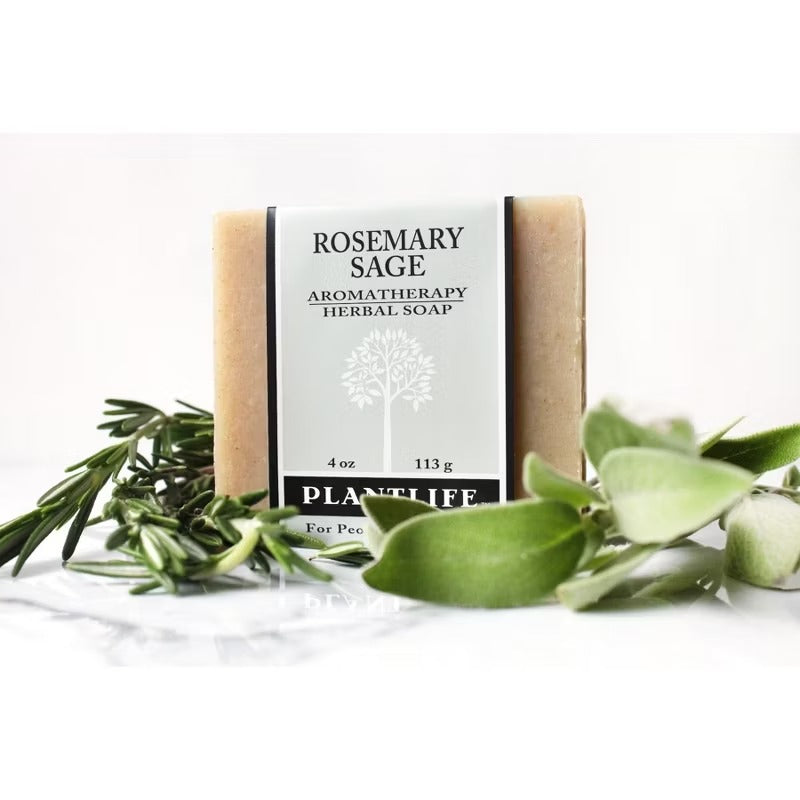 Plantlife Rosemary Sage Bar Soap – Moisturizing, Soothing, Handcrafted, Plant-Based