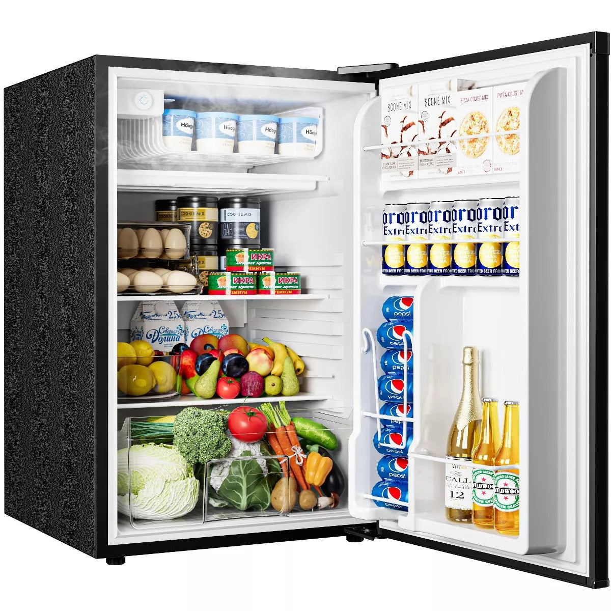 Simzlife 1.6 Cu.Ft. Mini Fridge with Freezer,Single Door Compact Refrigerator