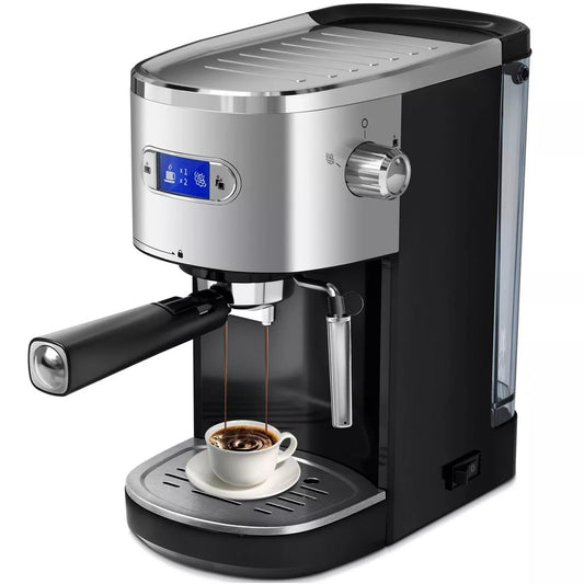 R.W.FLAME Espresso Machine for Home with Milk Frother Steam Wand, Latte & Cappuccino Machine with LED Panel, Removable Water Tank