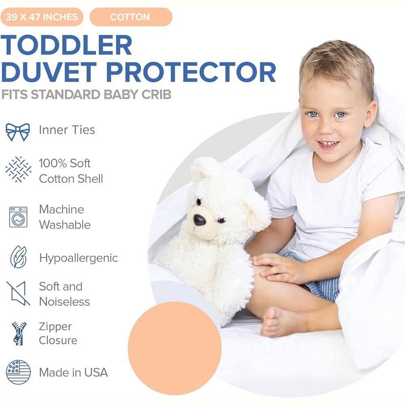 Continental Bedding 100% Cotton Toddler Duvet Protector