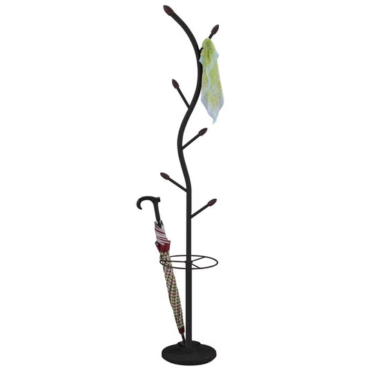 Kings Brand Furniture - Kubin Metal 6-Hook Coat & Hat Rack with Umbrella Stand