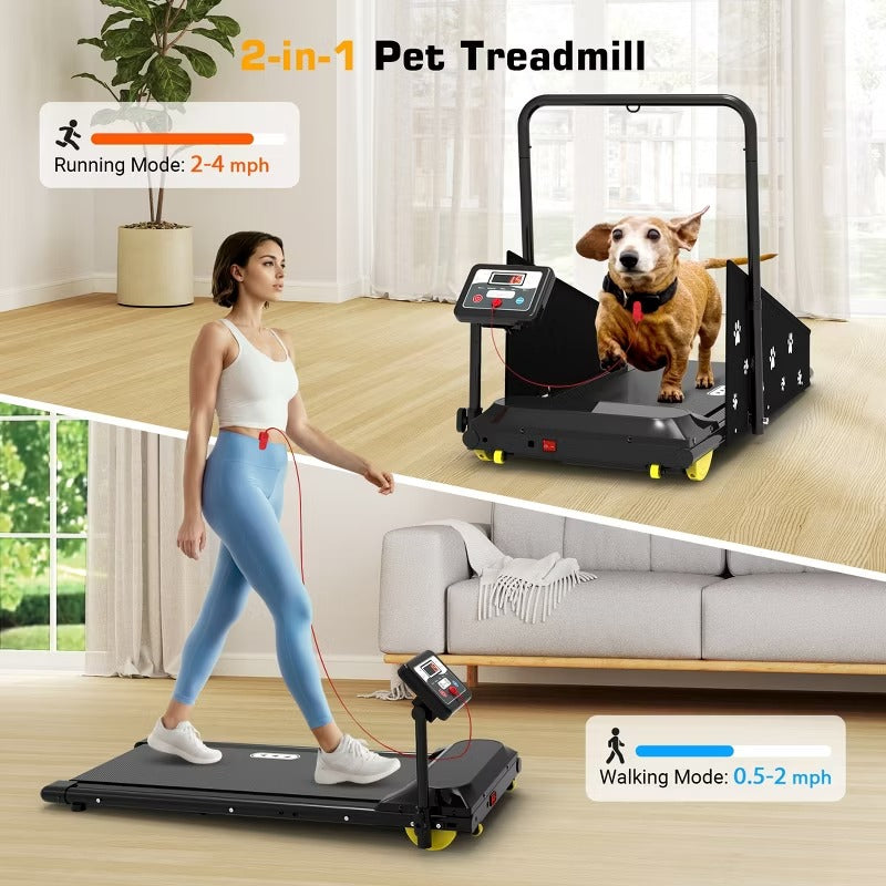 REDLIRO Dog Treadmill, Indoor Pet Fitness Machine for Small & Medium Dogs, 265LB