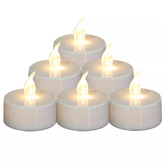 AndMakers 24-Piece Ivory LED Flameless Tea Light Candle Set