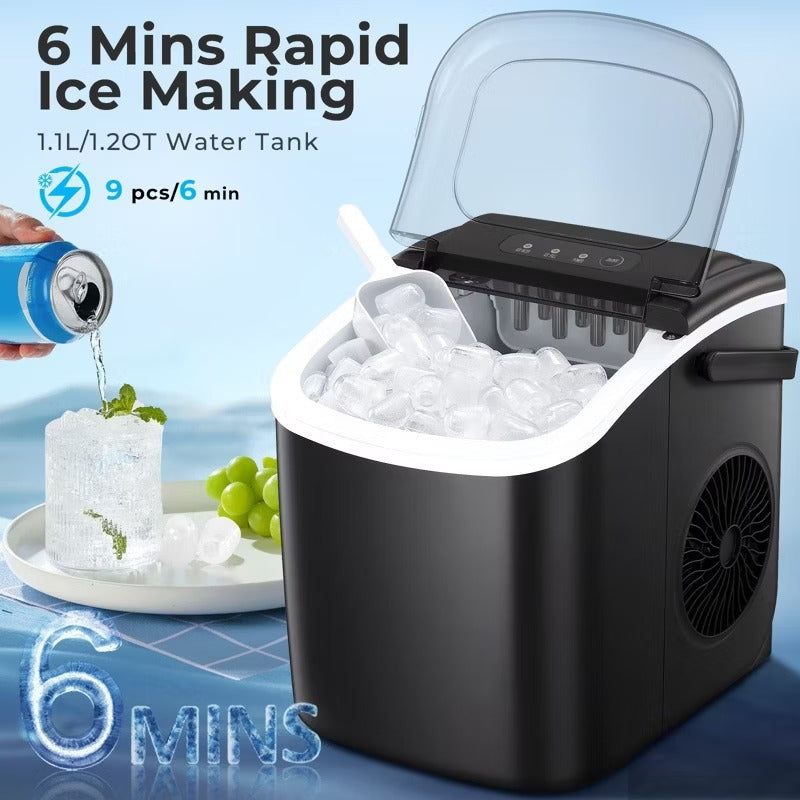 R.W.FLAME 26 Lbs Countertop Bullet Ice Maker