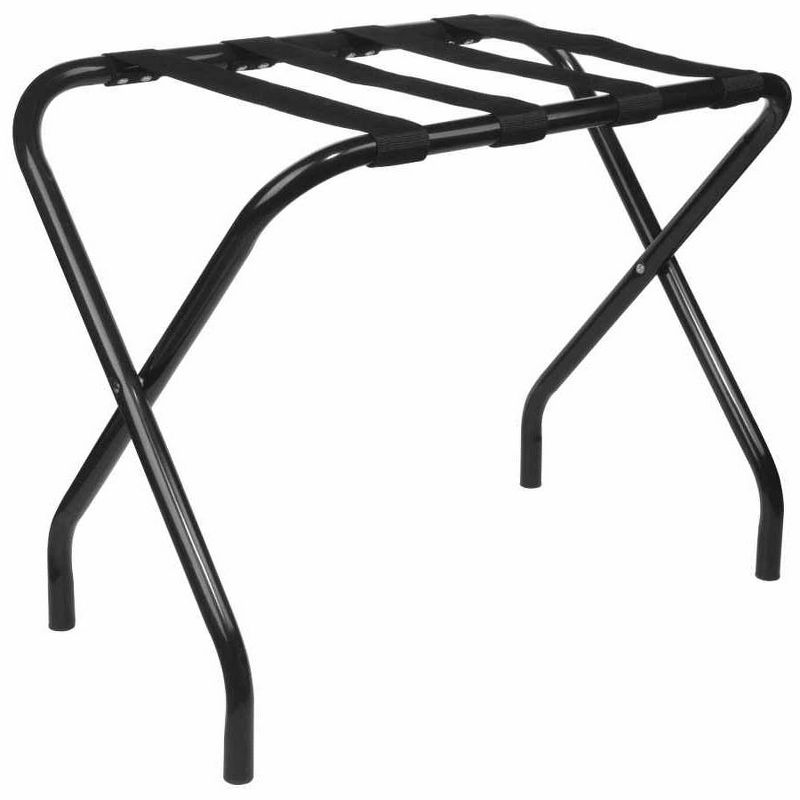 Kings Brand Furniture Ortman Folding Luggage Rack Black