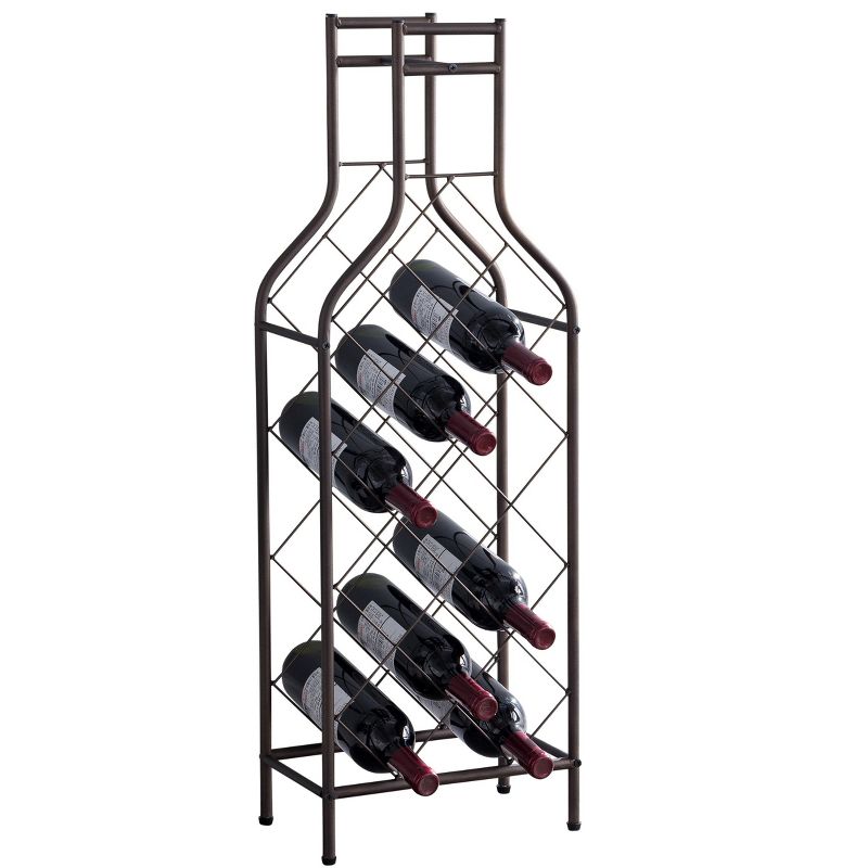 Kings Brand Furniture 12 Bottles Freestanding Floor Metal Wine Rack Wine Bottle Holders Stands Pewter